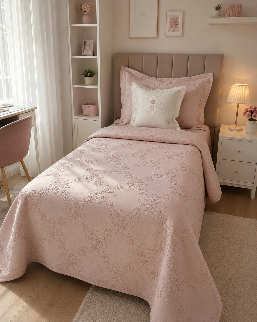Couvre-lit "Athena" ROSE (1 PLACE)