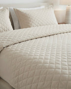 Couvre lit matelassé en velours (BEIGE)