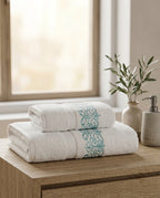 Serviettes Flora (BLEU TURQUOISE)
