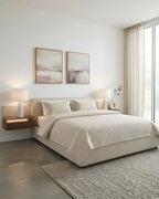 Couvre lit matelassé en velours (BEIGE)