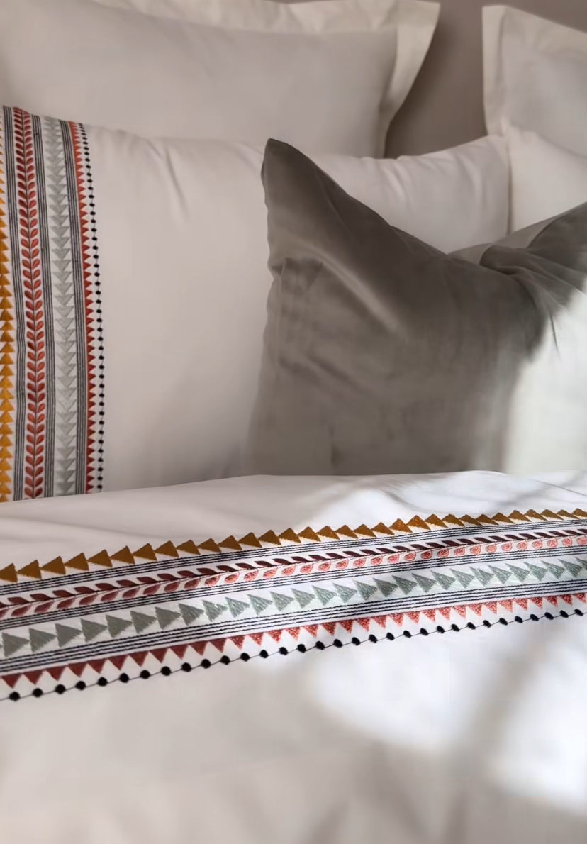 Parure "Camélia" en Drap Plat