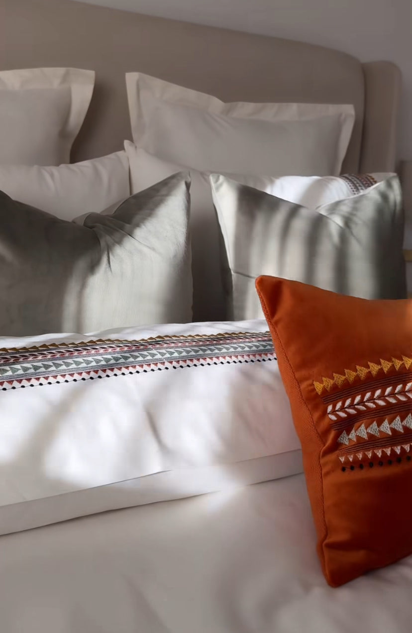 Parure "Camélia" en Drap Plat