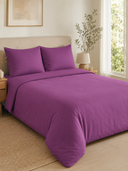 Parure en housse de couette unie (VIOLET)