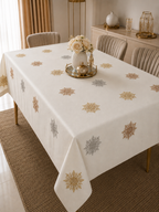 Nappe "Layali" brodée (Doré, argenté, bronze)