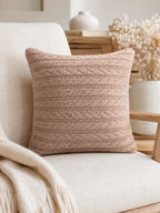 Plaid MARRON + 1 housse de coussin