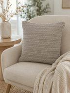 Plaid TAUPE + 1 housse de coussin