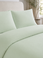Parure en housse de couette unie (VERT)